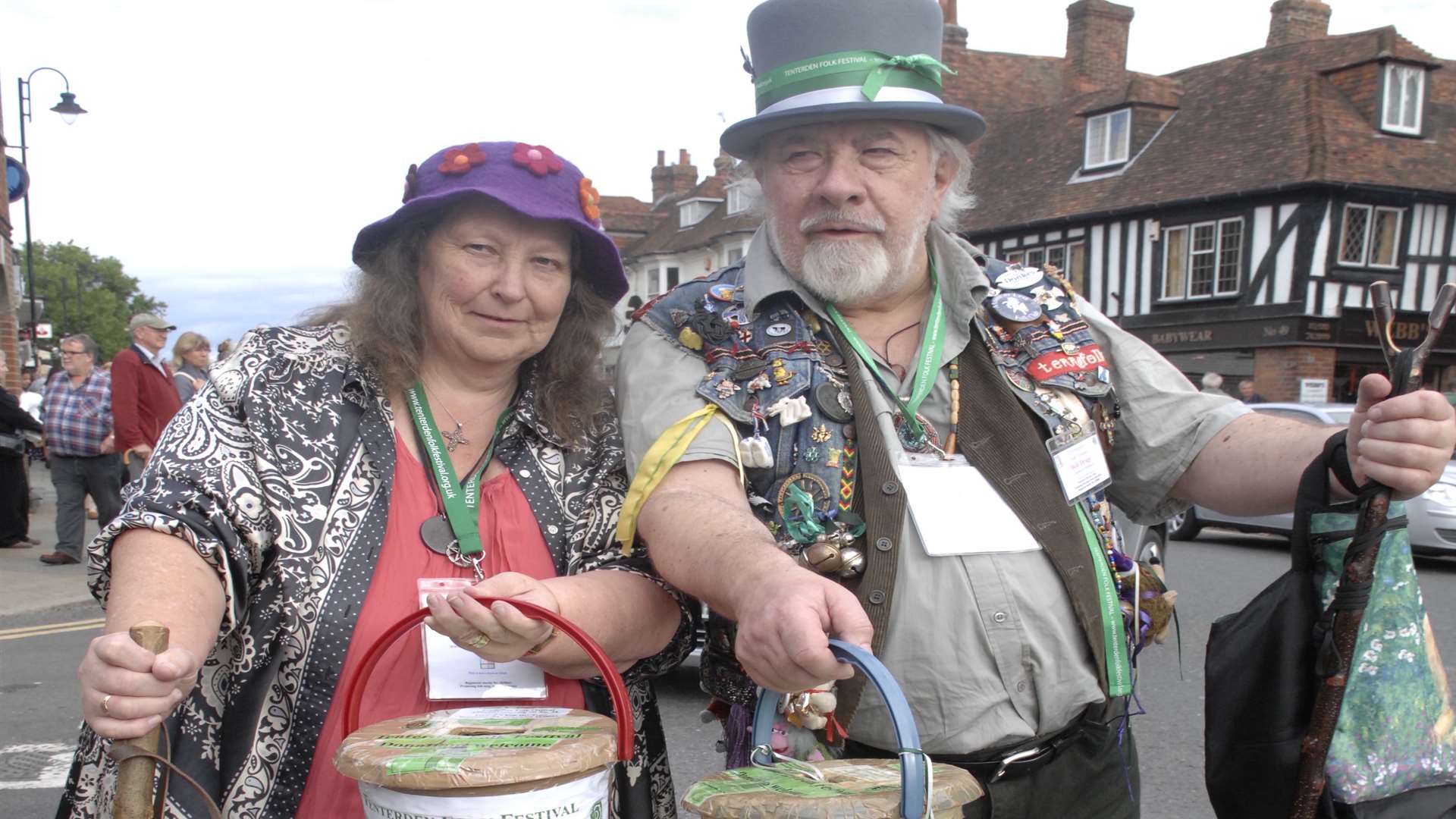 The duo enjoying the Tenterden Folk Festival. Picture by Chris Davey