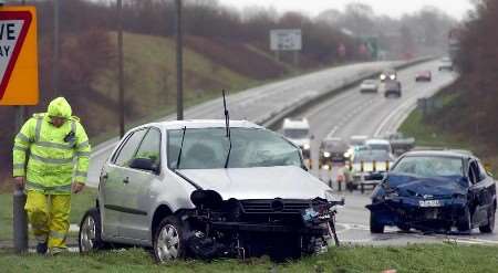 The two cars involved in the tragedy. Picture: MATTHEW WALKER