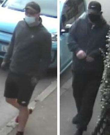 Police have released two CCTV images after cash was stolen from a car during a distraction burglary in West Malling