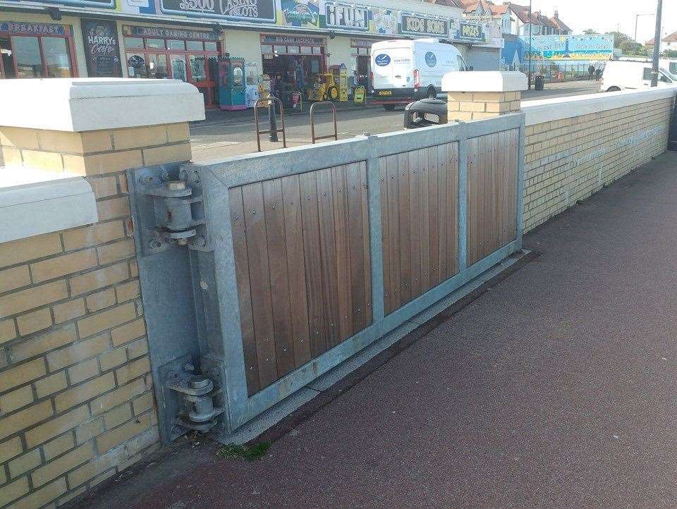 Floodgates are being closed in Herne Bay and Whitstable. Picture: Canterbury City Council