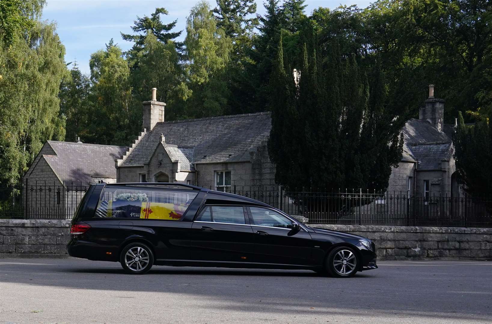 The hearse carrying the Queen’s coffin will travel to Edinburgh (Owen Humphreys/PA)