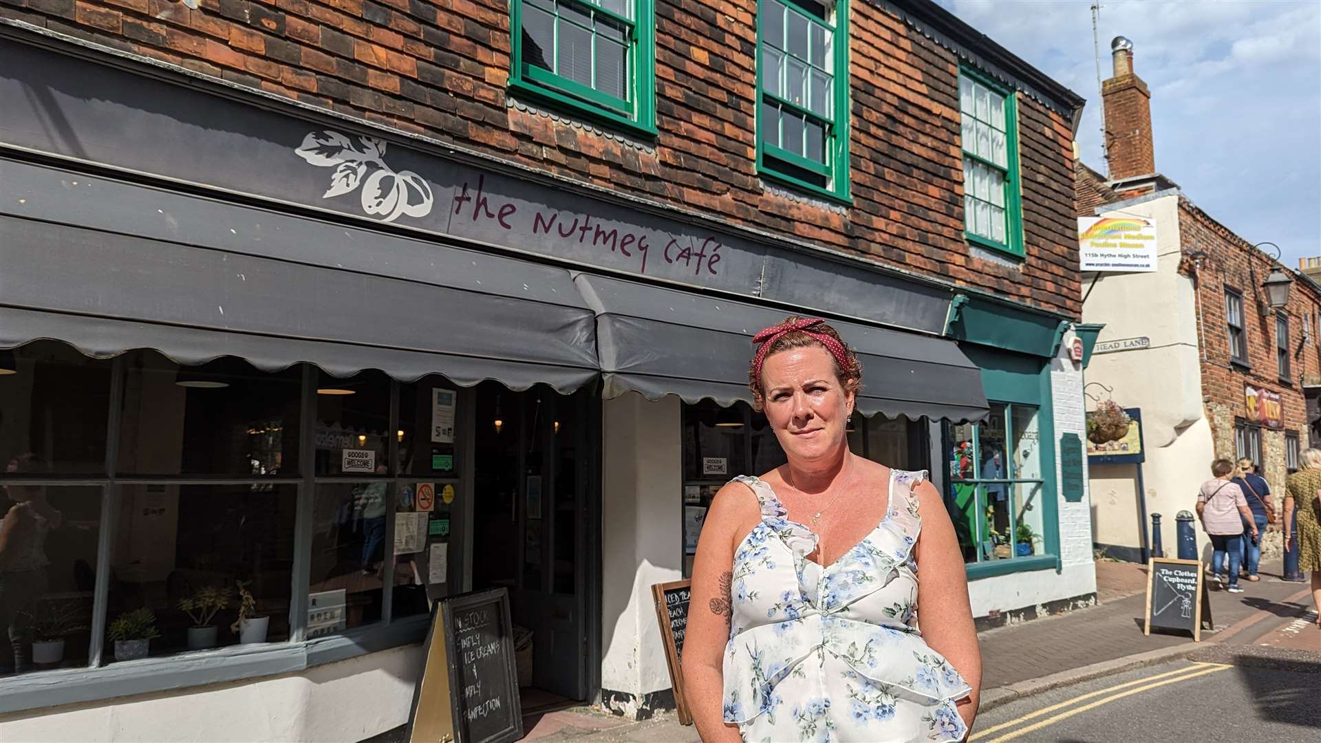 Nicola Robinson, owner of the Nutmeg cafe on the High Street in Hythe, says her monthly energy bill is going up from £650 to more than £3,000