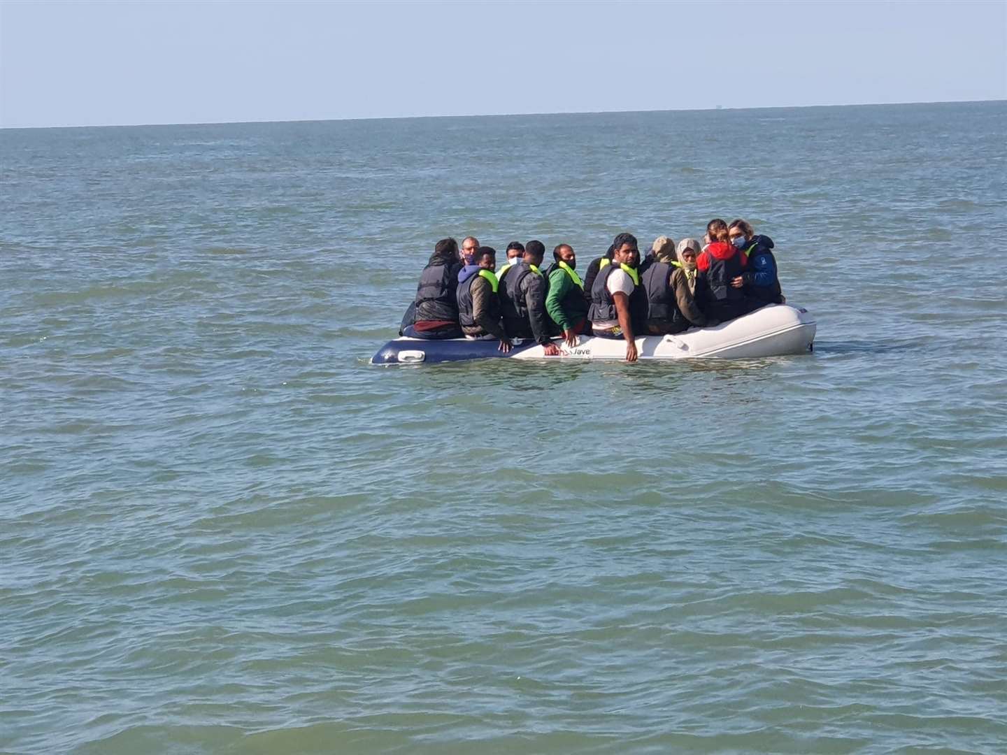 One over loaded vessel at sea carrying in excess of 13 people
