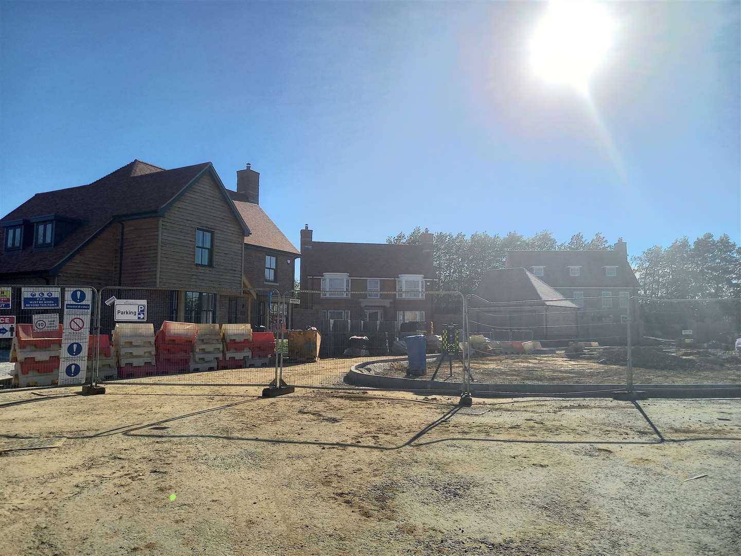 The 'Millionaires' Row' homes under construction in Stelling Minnis