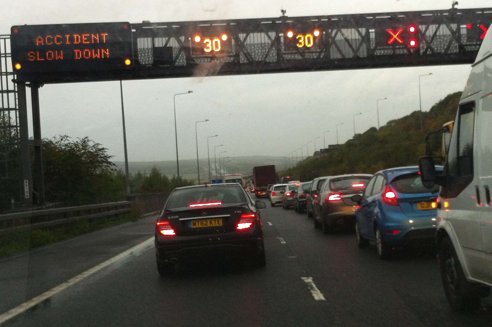 Delays after a crash on the M2 between Chatham and Strood