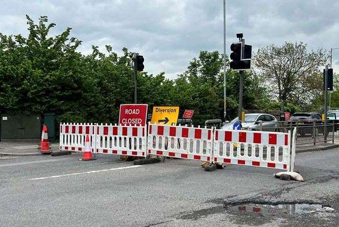 Galley Hill Road in Swanscombe is still closed