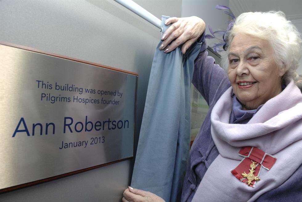 Ann Robertson founded the Pilgrims Hospice