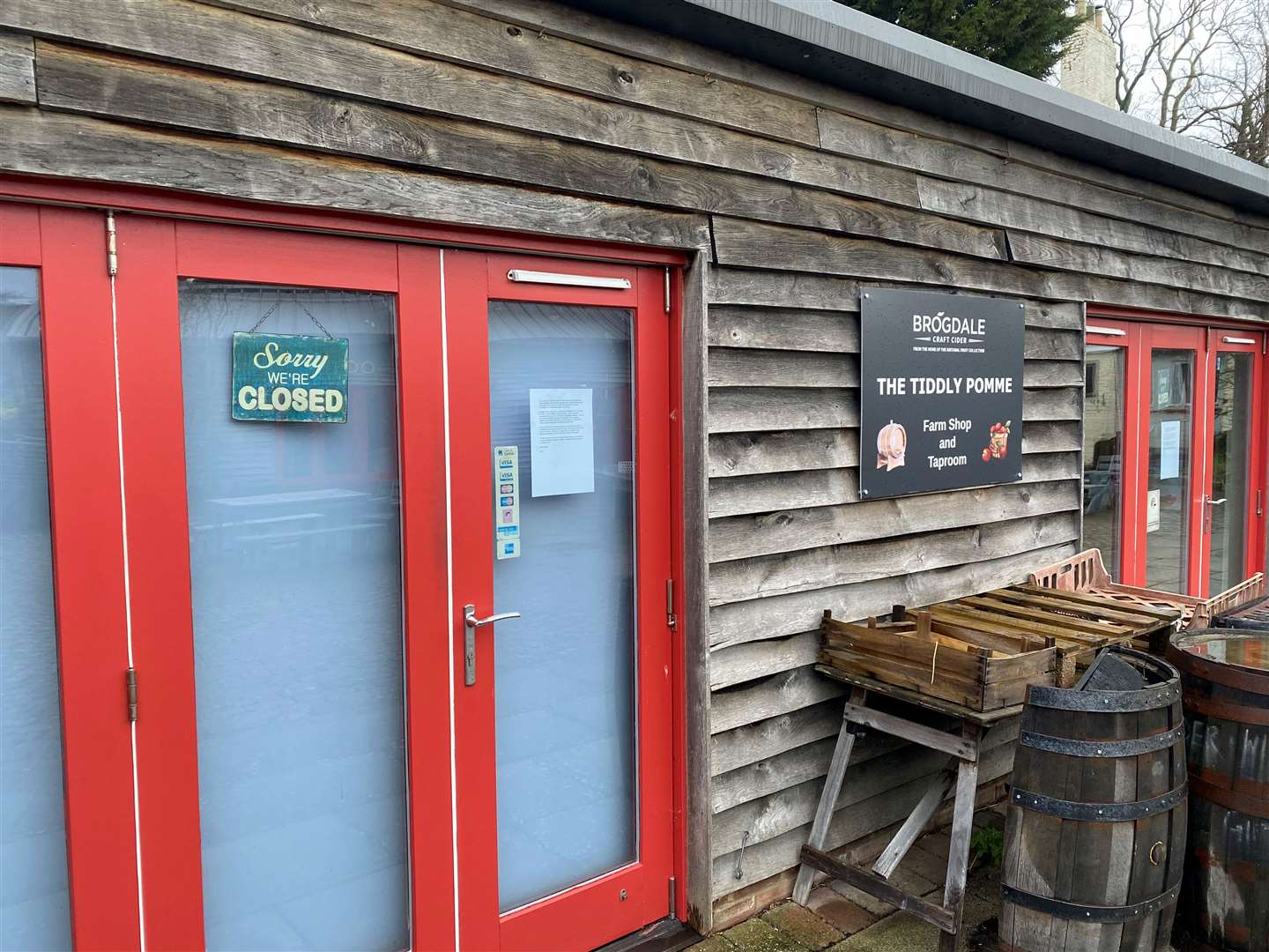 The Tiddly Pomme at Brogdale Farm, Faversham, has closed