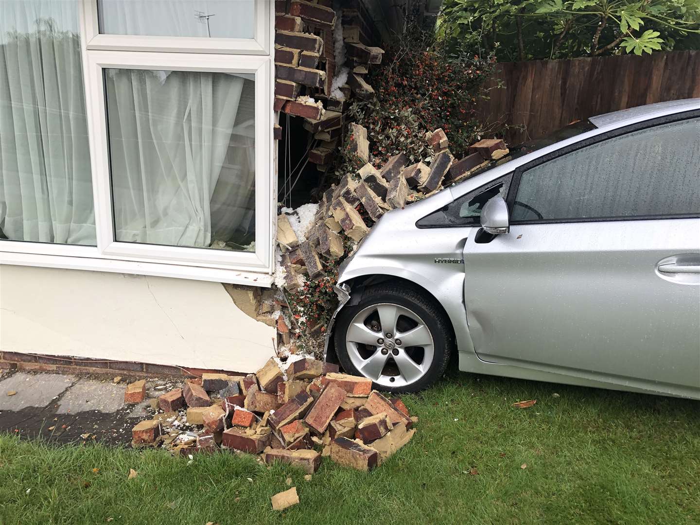 A car crashed into a bungalow in Nursery Avenue, Bearsted (19353905)