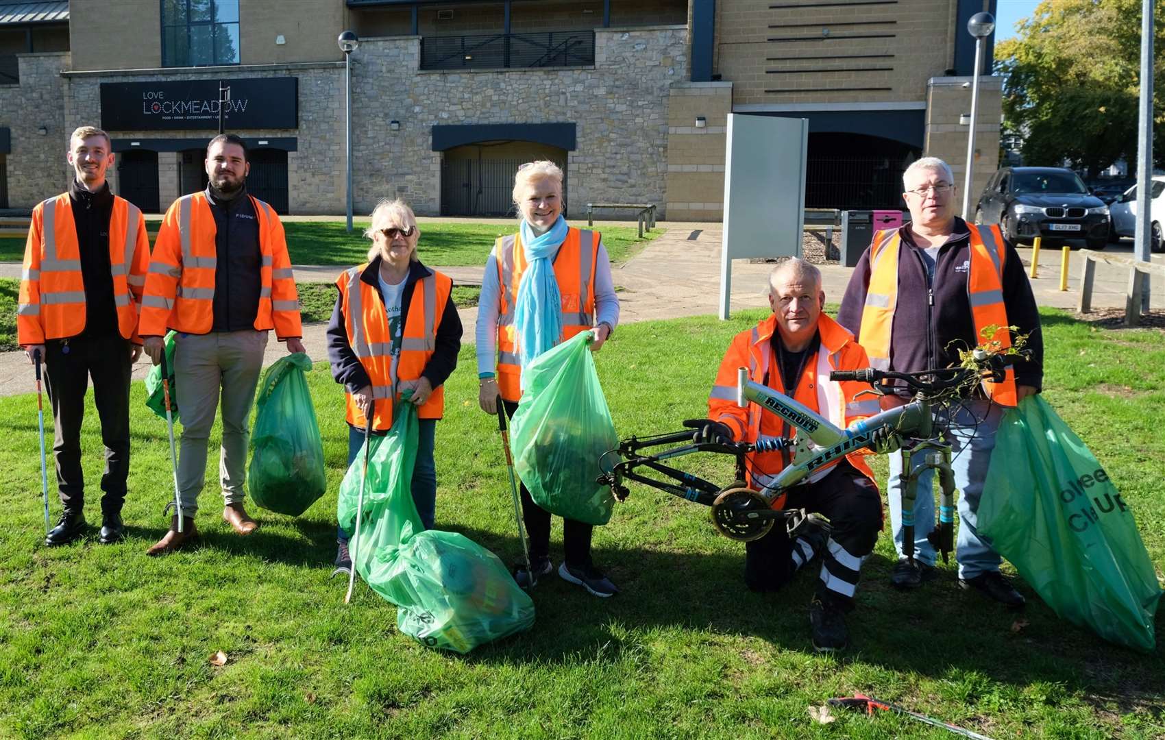 Litter pickers at Lockmeadow. Picture: MBC