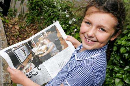 Charlotte Jones, Tenterden Primary School. Got to edit the Guardians G2 supplement. PD1587412