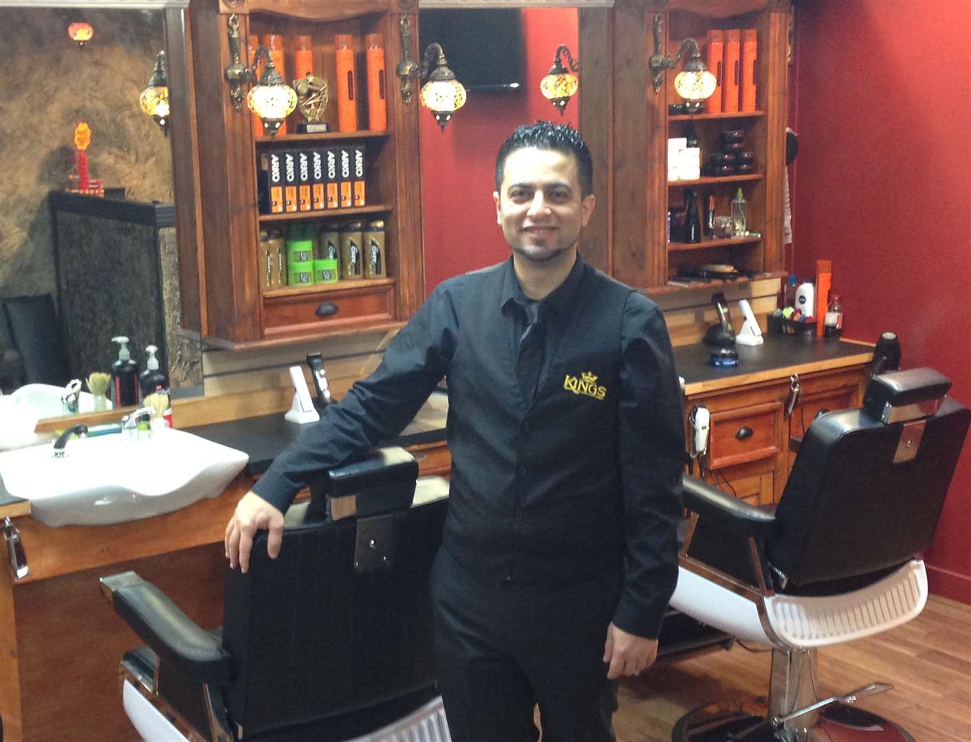 Enver (Efe) at King's Barbers in Deal High Street has been recognised for his wet shave skills