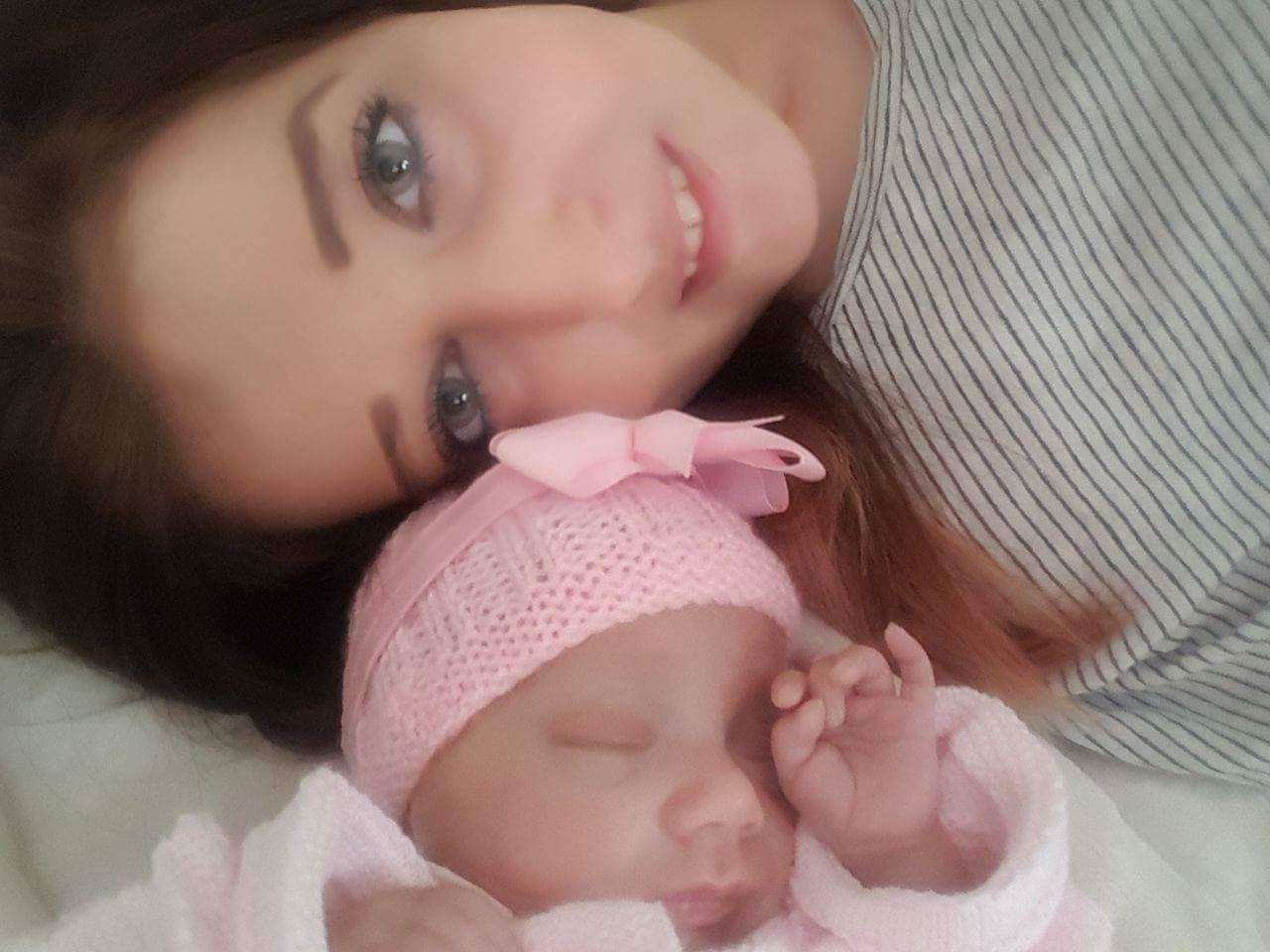 Francesca Wood with baby Eden