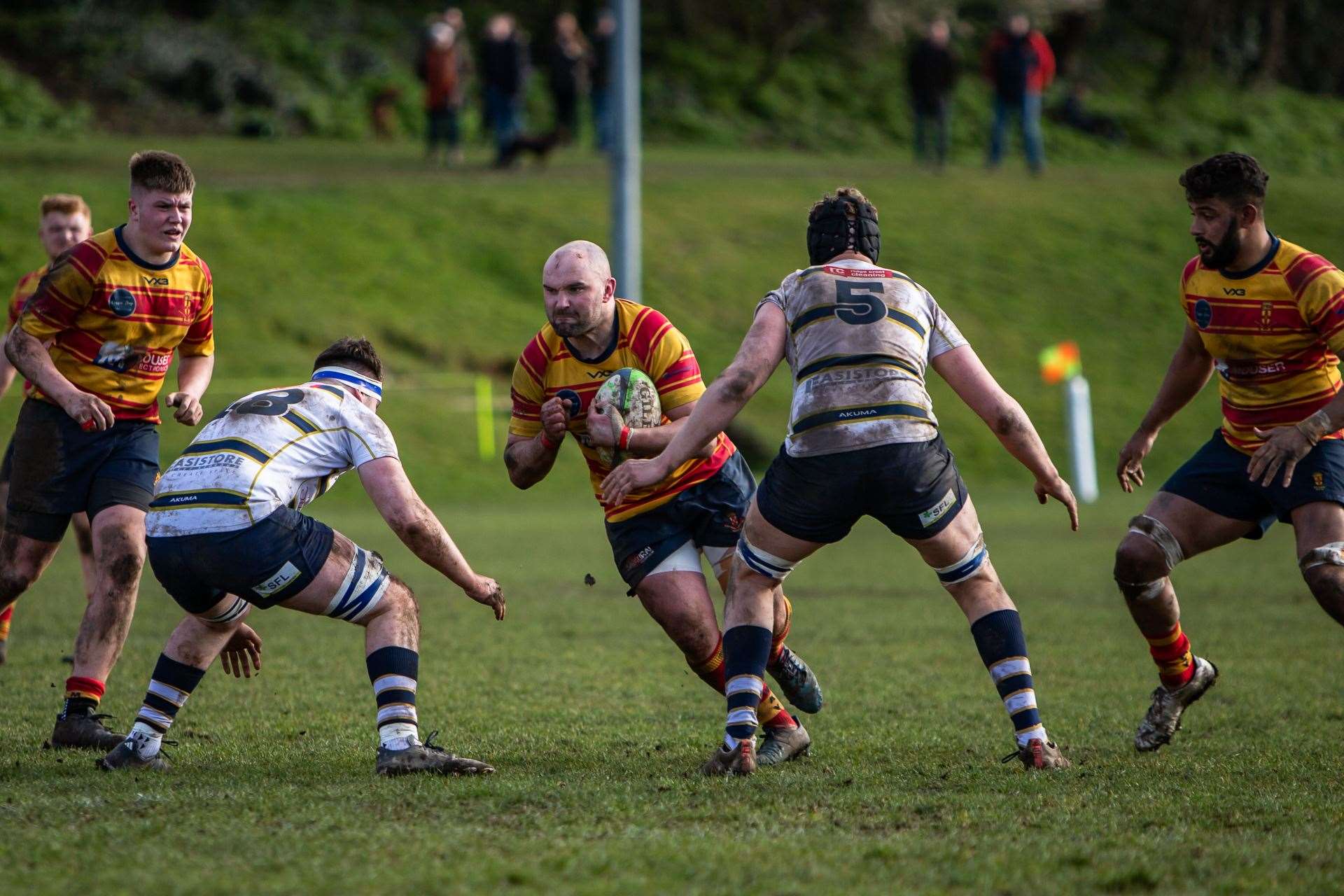 Medway captain Tom Beaumont, with Josh Knight and Mo Pangarker in support against Tunbridge Wells