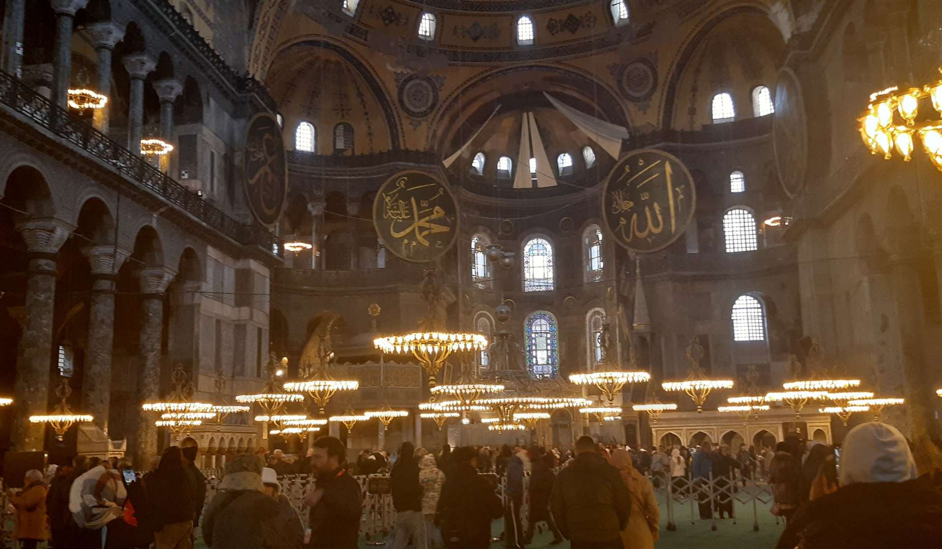 Inside the Hagia Sophia. =Photo: Sean Delaney