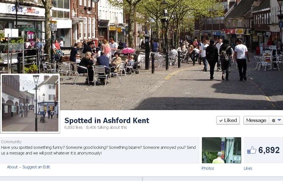 Abusive messages have been posted on the Facebook site Spotted in Ashford Kent