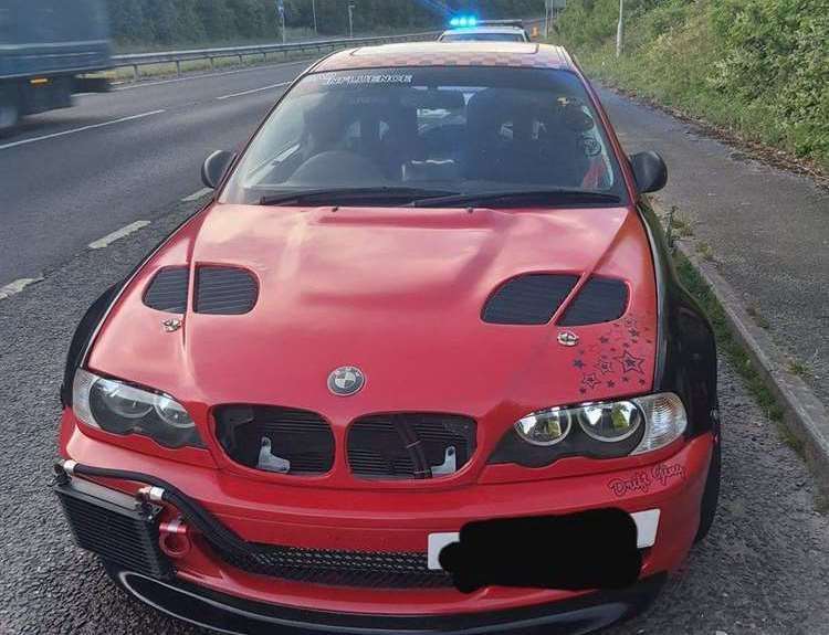 Warren Lees's BMW was seized by police. Picture: Kent Police Dover / Twitter