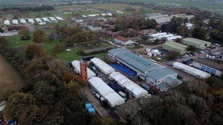 The Manston immigration short-term holding facility. Picture: Gareth Fuller/PA