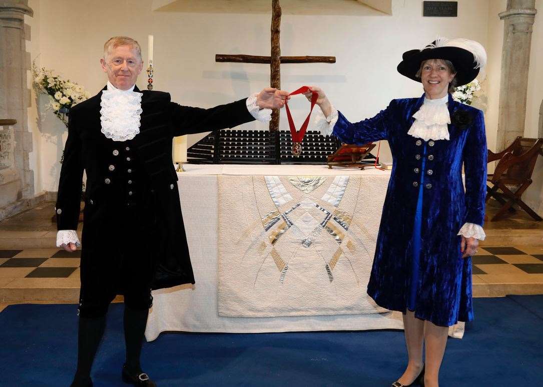 New High Sheriff of Kent, John Weir, with predecessor Remony Millwater. Picture by Roger Vaughan