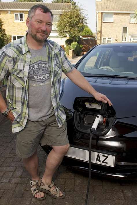 Darren Bramley loves his cost-effecient Nissan Leaf