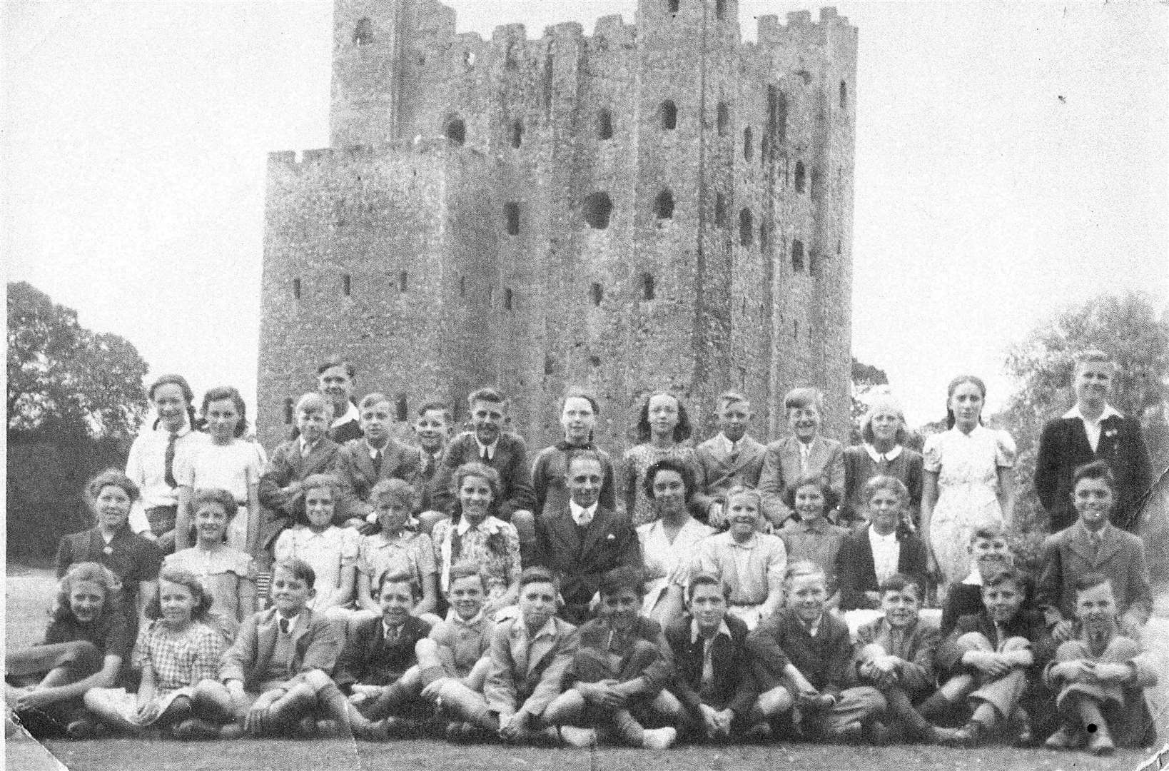 The Westborough School outing to Rochester Castle in 1948