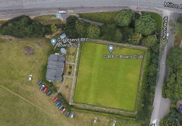 The bowling green where the compex will be built. Picture: Google Maps