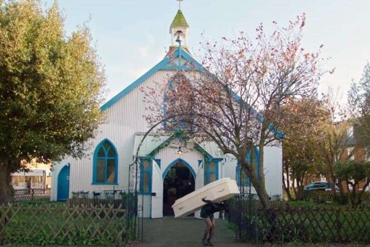 The Tin Tabernacle in Hythe features in the Lynx advert. Picture: Lynx