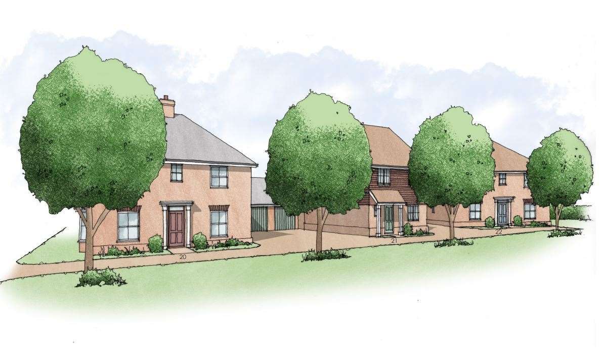 An artists impression of the proposed homes in Dover Road, Sandwich Picture: Westerhill Homes