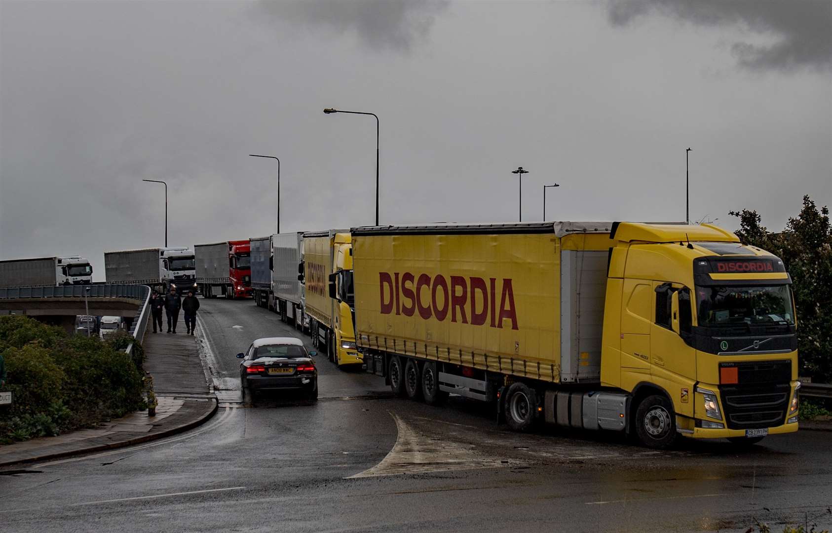 Long queues of lorries at the Port of Dover. Picture: Stuart Brock