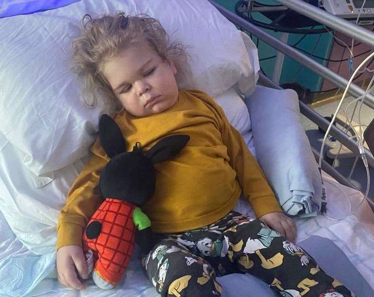 The mum of a toddler receiving palliative care has hit out at "disgusting" comments made by hospital workers. Picture: Imogen Holliday