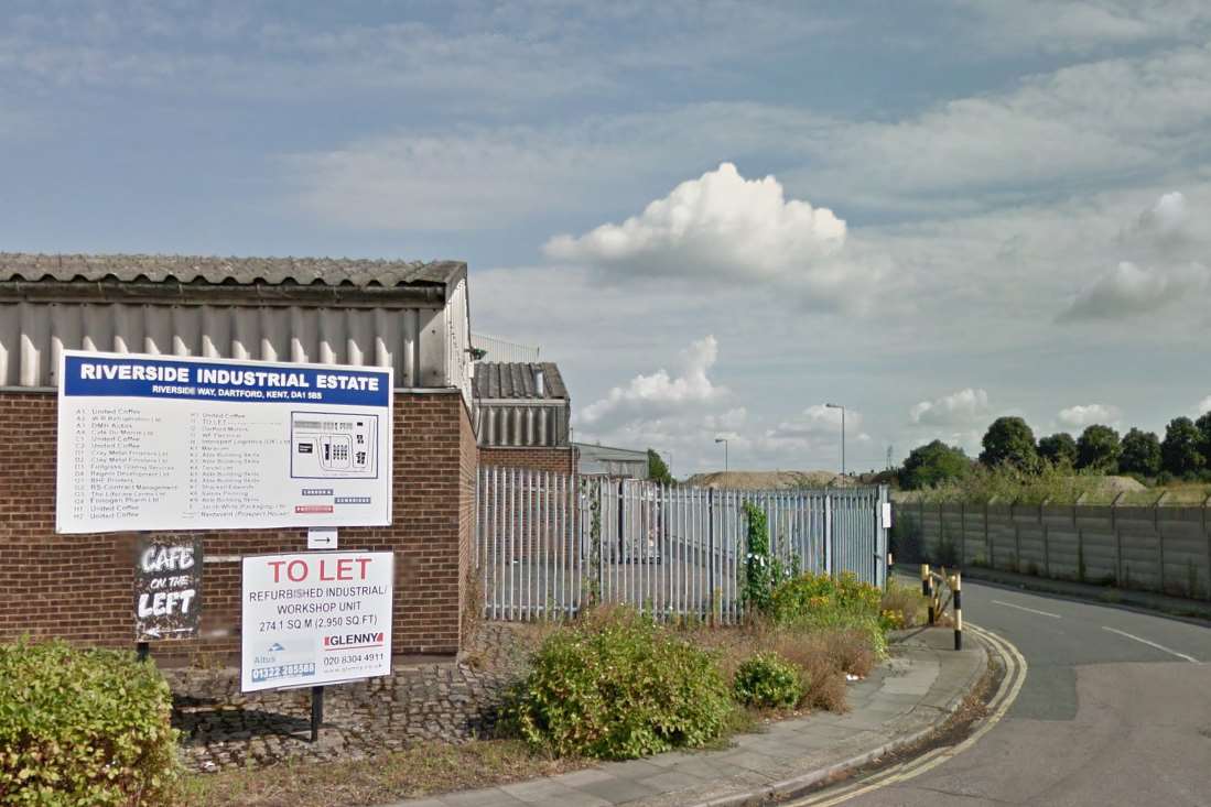 The fire broke out at Riverside Industrial Estate in Dartford. Picture: Google Maps