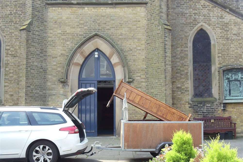 Pews have been taken out of Holy Trinity Church, Sheerness