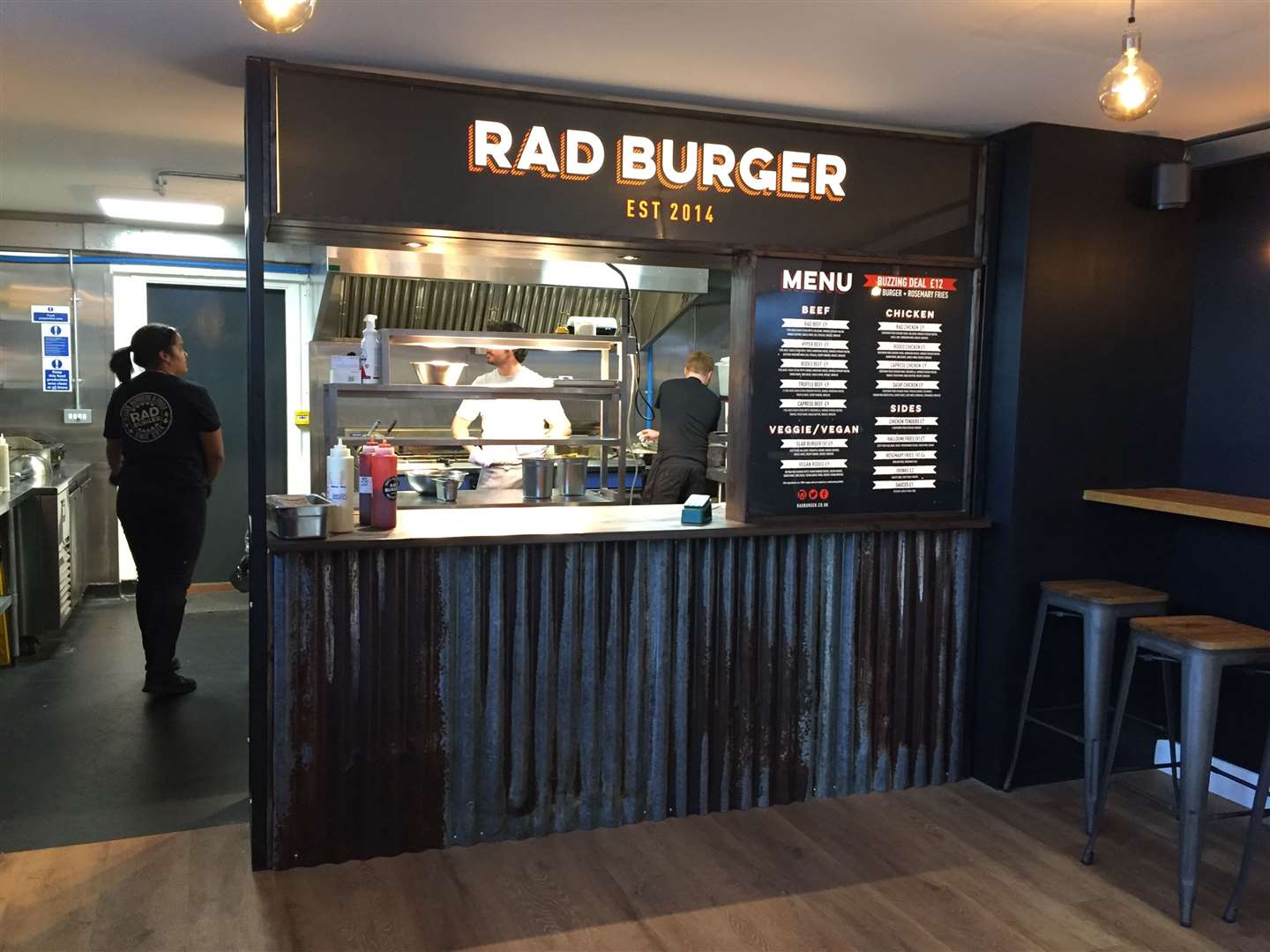 Rad Burger in the South Quay Shed in Whitstable