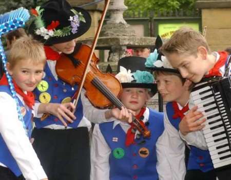 Young entertainers in their colourful costumes. Picture: BARRY CRAYFORD