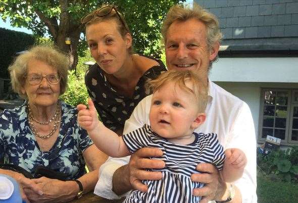 Joan Pover with her granddaughter Henrietta, son Martin and great-grandaughter Martha, who turns five this Christmas Day (53892738)
