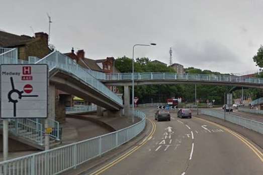 New Road, Chatham, where the robbery was reported. Picture: Google Maps