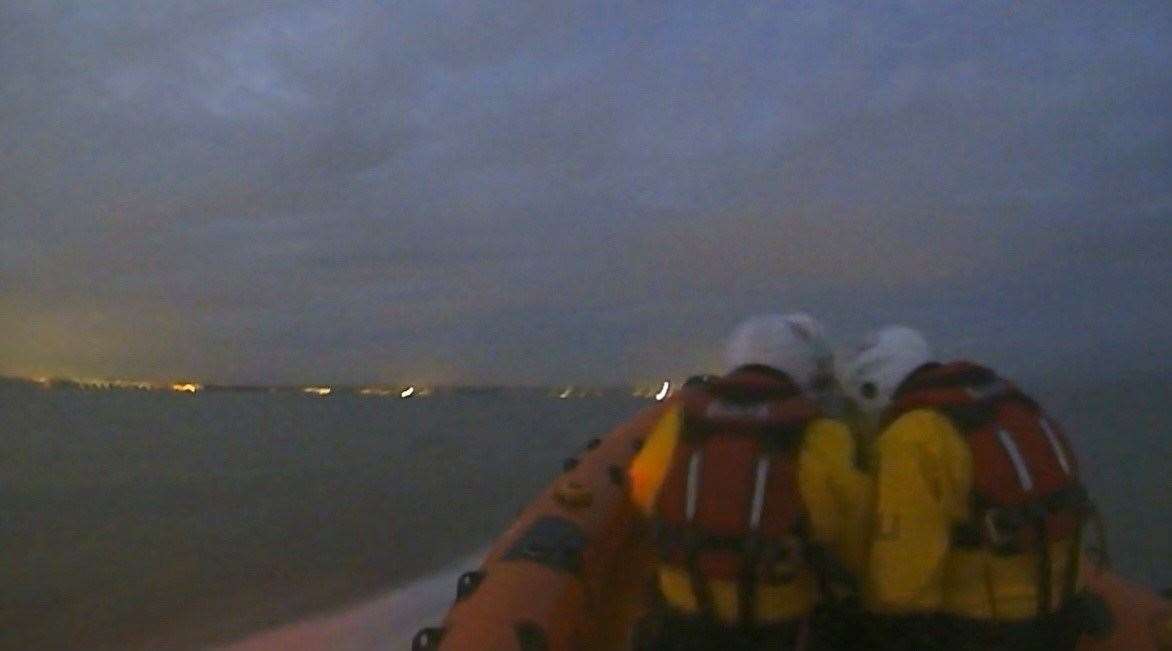 The lifeboat from Littlestone helped search the sea following reports a swimmer was in trouble. Picture: Littlestone RNLI