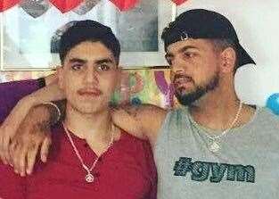 Daniel Ezzedine, left, pictured with his brother Bassam before he was the victim of the gang attack in Canterbury (12274980)