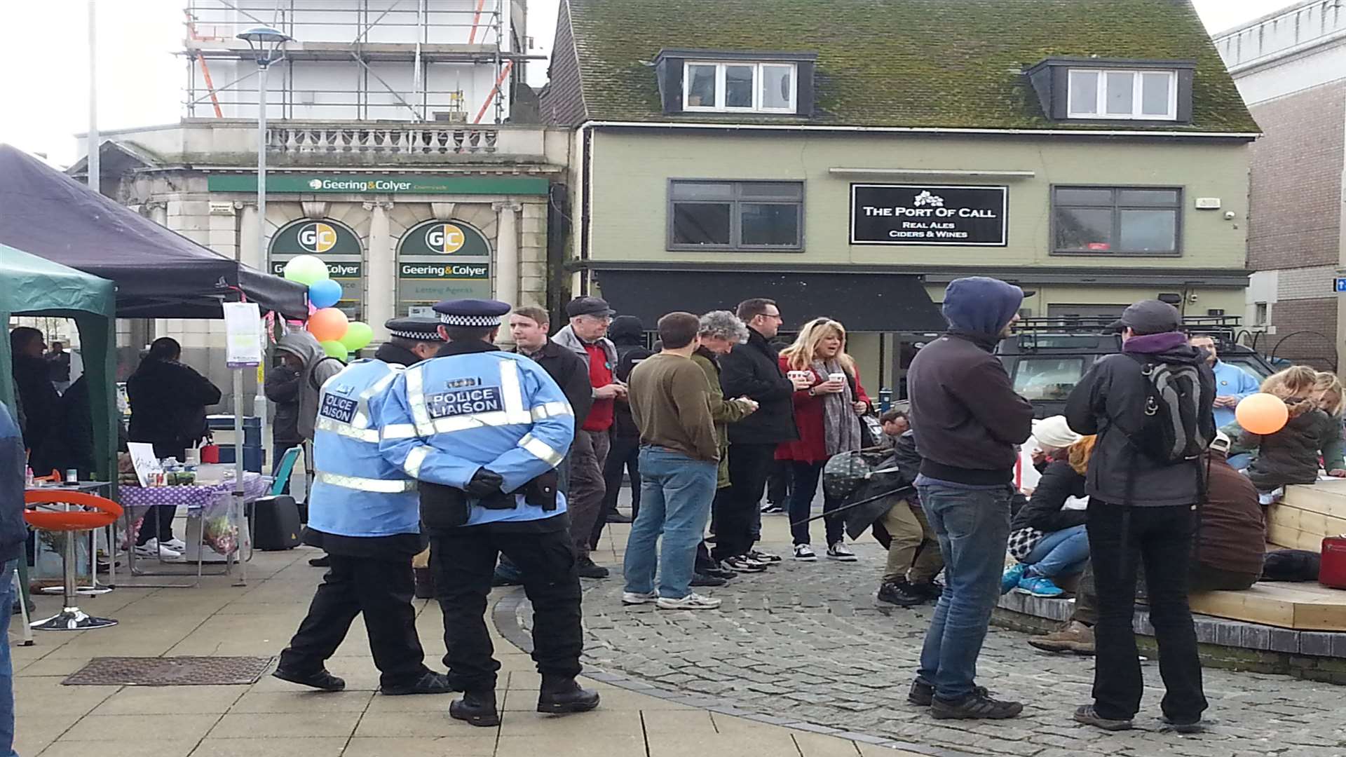 Police presence in Market Square