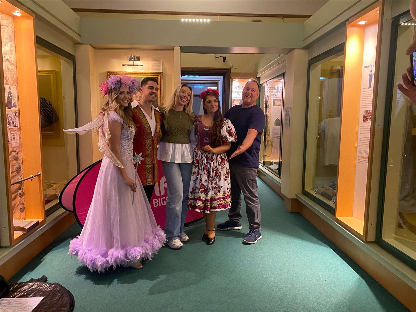 Cast members from the Hazlitt Theatre's Sleeping Beauty panto met the kmfm team at today's launch. Picture: Sam Lawrie