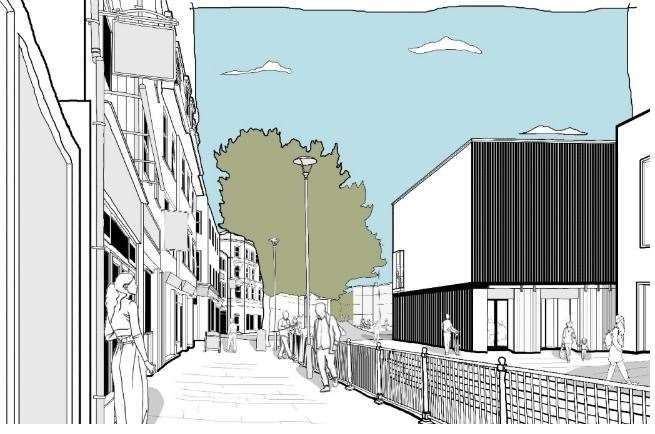 A rear view of the new proposed arts centre. Picture: DDC