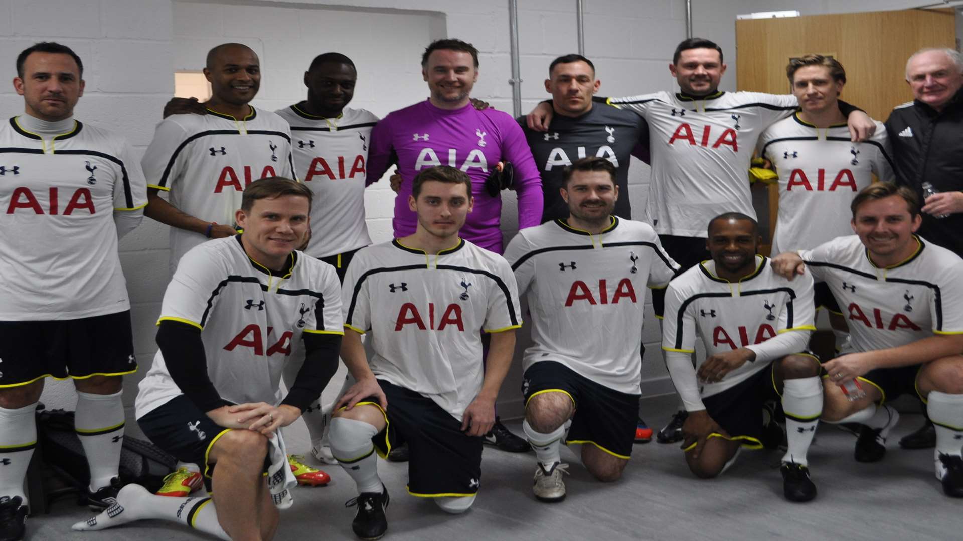 Mark Gower (front row, far left) with his Spurs team-mates including Ledley King Picture: Tottenham Hotspur
