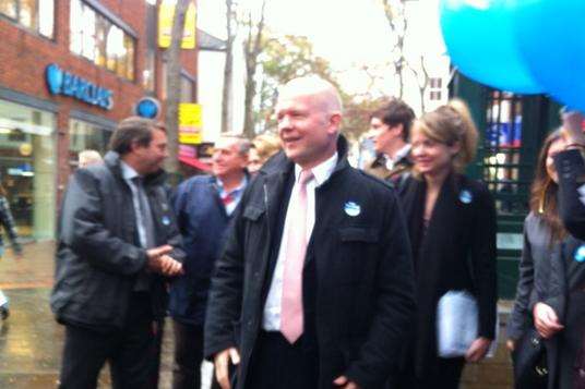 William Hague on the campaign trail today