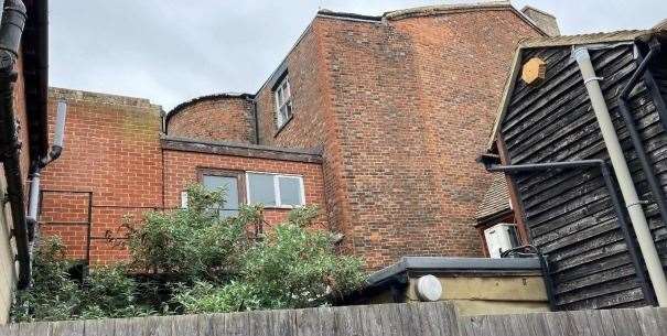 The back of the Sittingbourne High Street Propert that could be turned into a HMO. Picture: Charles Wagner Heritage and Planning