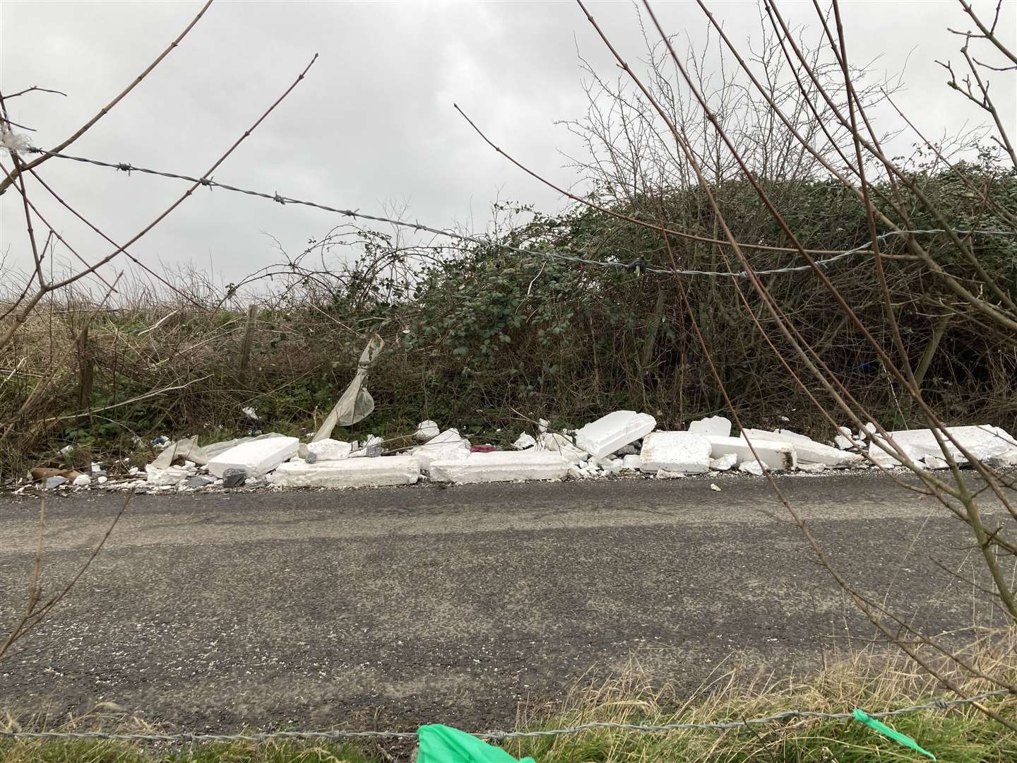 Rubbish at the side of Lower Rainham Road