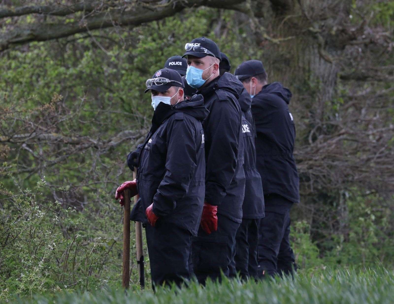 Police scour a new field on day nine of the hunt for Julia James' killer Picture: UKNIP
