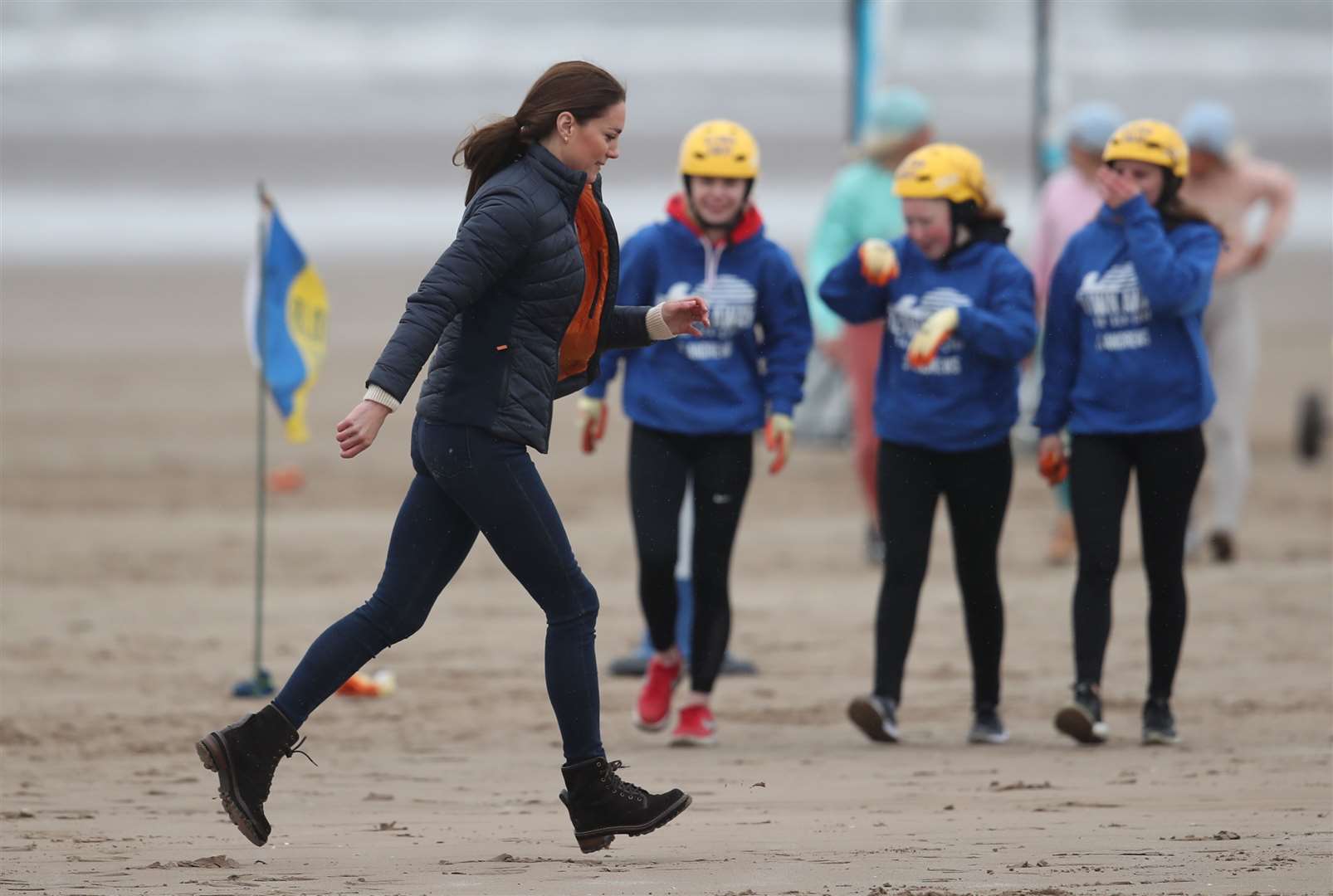 Kate after land yachting on the beach at St Andrews (Andrew Milligan/PA)