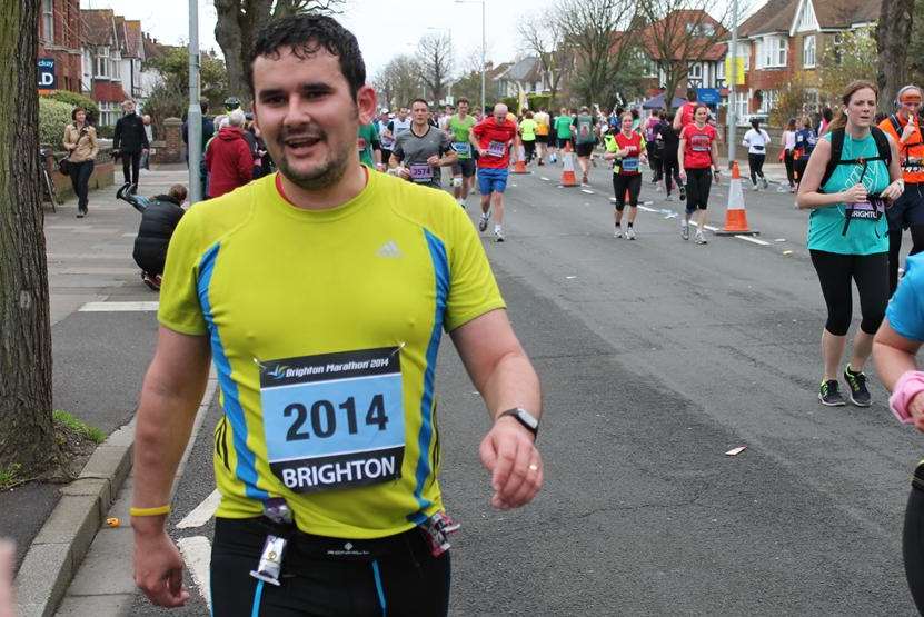 Andrew Trigwell completed the Brighton Marathon in aid of his dad's memorial fund