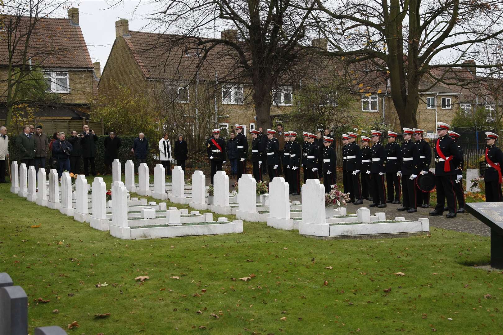 The last major anniversary 10 years ago was marked at the graves of the 22 cadets buried in Woodlands Cemetery. Picture: Peter Still