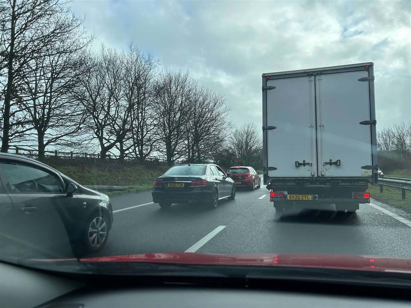 Queues are building on the M2 coastbound between Sittingbourne and Faversham